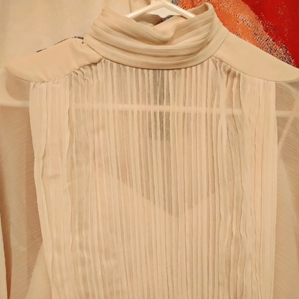 Sheer cream dress By Express